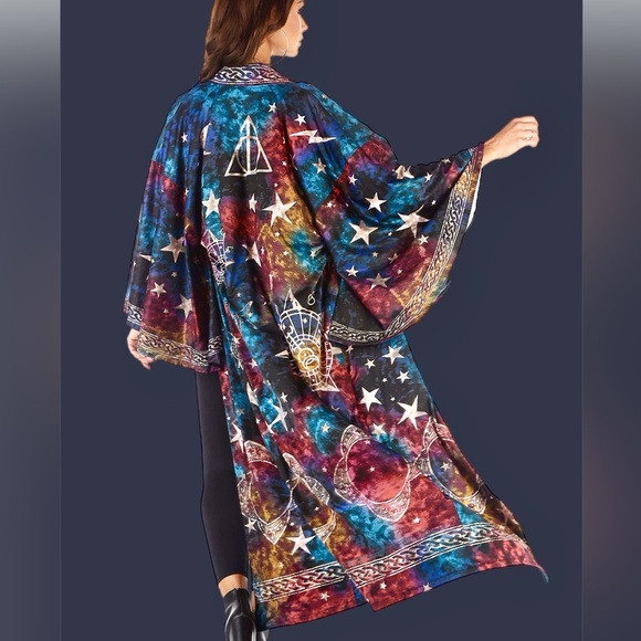 ✨🪄 BlackMilk • Deathly Hallows / Invisibility Cloak ✨ Swan Kimono - Picture 1 of 9